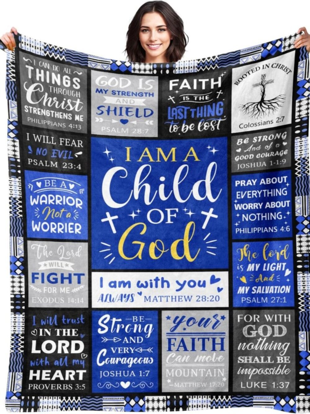 Faith-Inspired Gifts for Men, Baptism Gifts for Boys, Cozy Christian Blanket